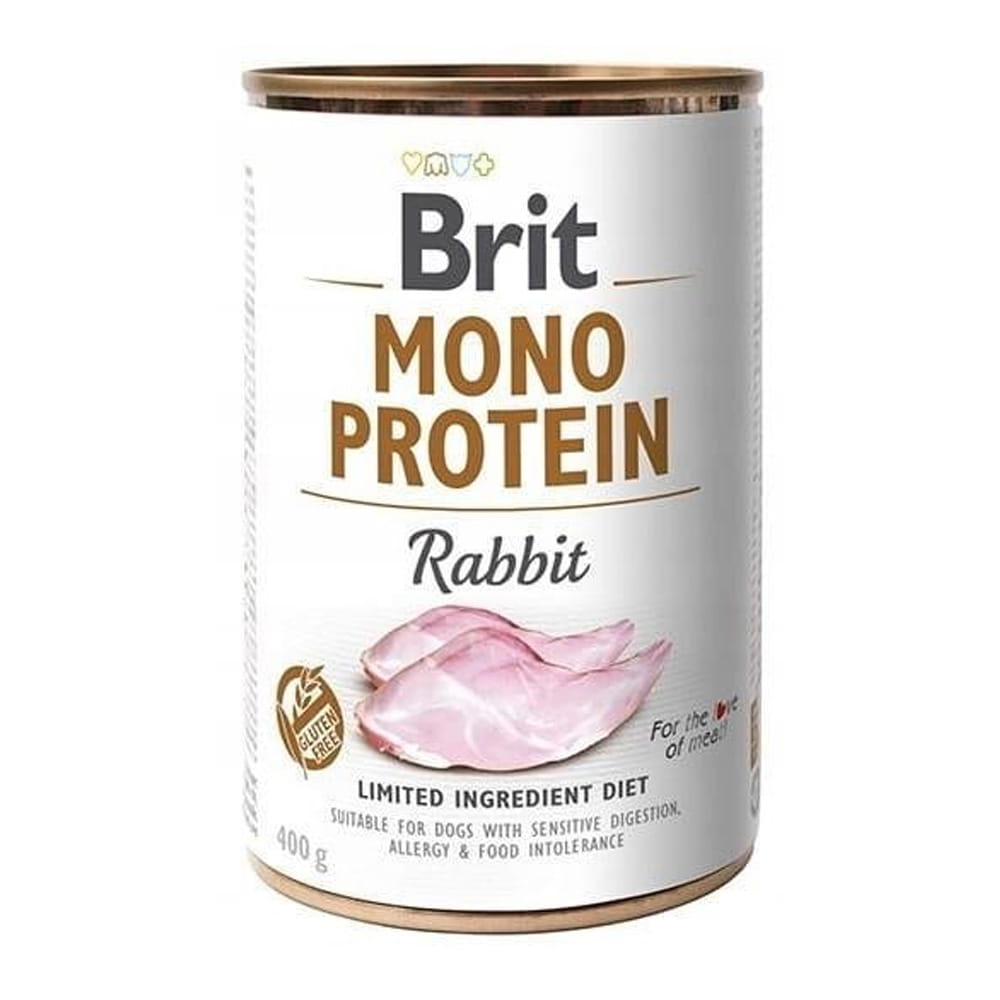 BRIT Mono Protein Rabbit królik karma mokra w puszce dla psa Zestaw 12x400g